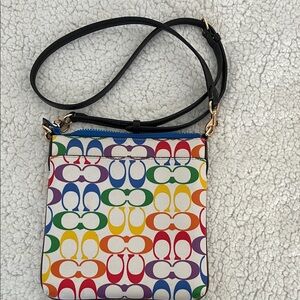 Coach Multicolor Signature Crossbody Bag